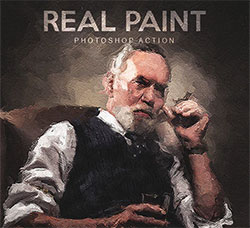 极品PS动作－逼真的油画(第一版/含高清视频教程)：Real Paint - Photoshop Action